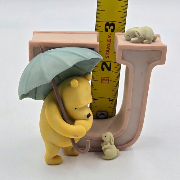 Disney Classic Winnie The Pooh Alphabet Nursery Letter U Umbrella Accent Import - Picture 2 of 10
